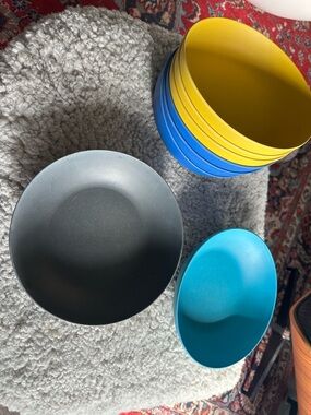 8 Bamboo Camping Bowls